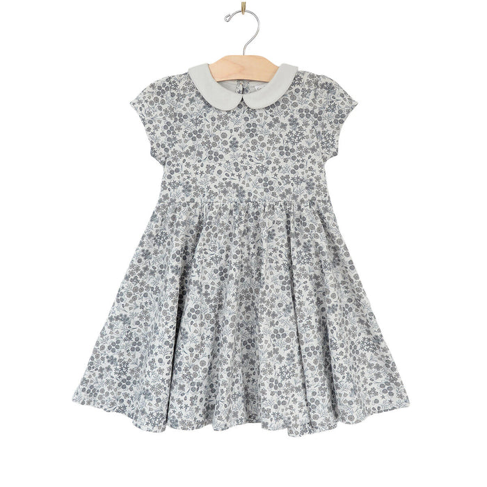 City Mouse Collar Twist Twirl Dress | Calico Floral