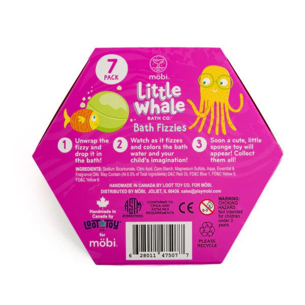 Mobi Games Inc | Little Whale Bath Fizzies | 7-Pack