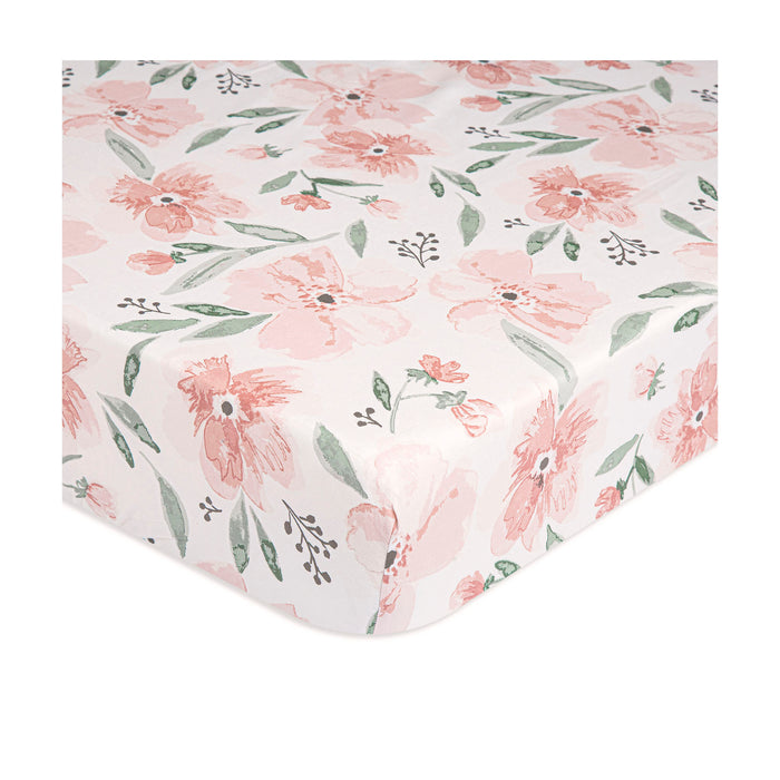Crane Baby Crib Sheet | Floral