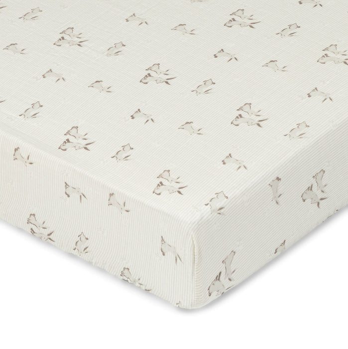 Crane Baby Organic Cotton Fitted Sheet | Bunny