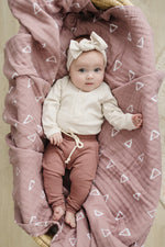 Mebie Baby Ribbed Long Sleeve Snap Bodysuit | Vanilla