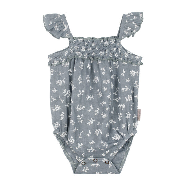 Loved Baby Organic Muslin Sleeveless Bodysuit | Twilight Leaves