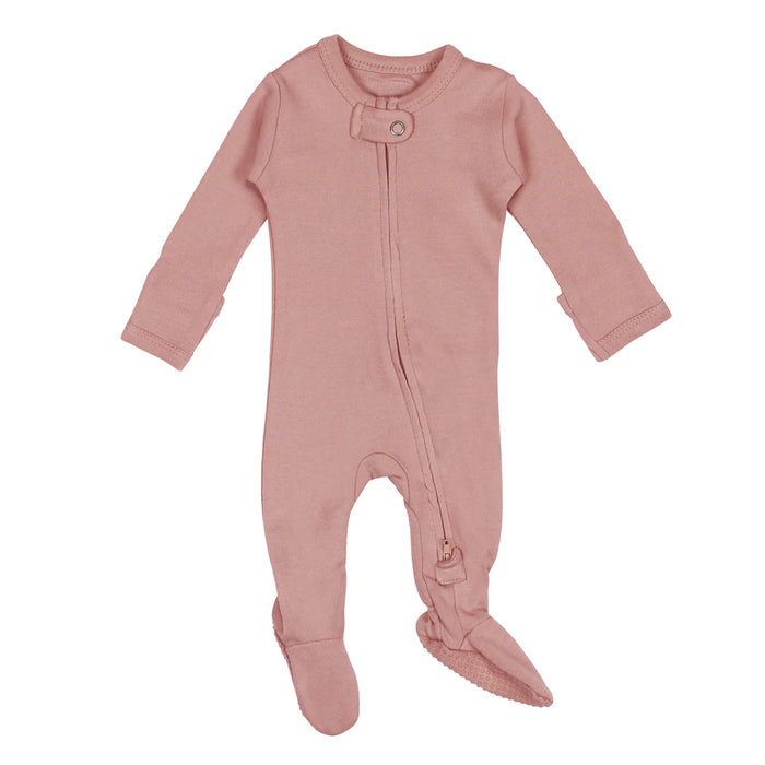 L'ovedbaby | 2-Way Organic Zipper Footie | Mauve