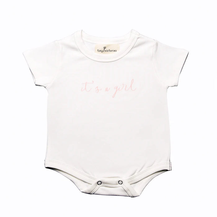 Tiny Victories | Short Sleeved Onesie | It's A Girl