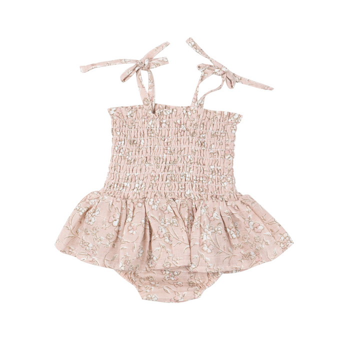Angel Dear Smocked Bubble with Skirt | Baby's Breath Floral