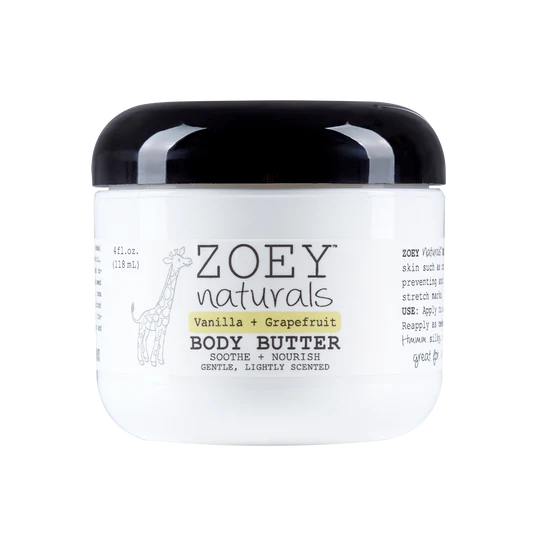 Zoey Naturals | Vanilla + Grapefruit Body Butter (4oz)