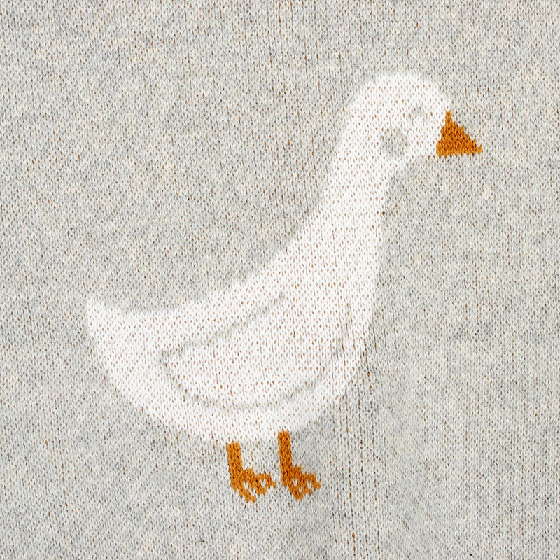 Viverano Organics | Organic Jacquard Knit Baby Blanket | Duck Waddle