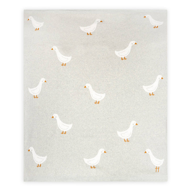 Viverano Organics | Organic Jacquard Knit Baby Blanket | Duck Waddle