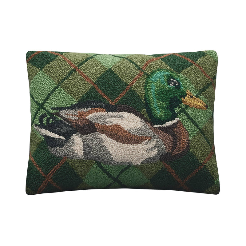 Peking Handicraft | Mallard Plaid Hook Pillow
