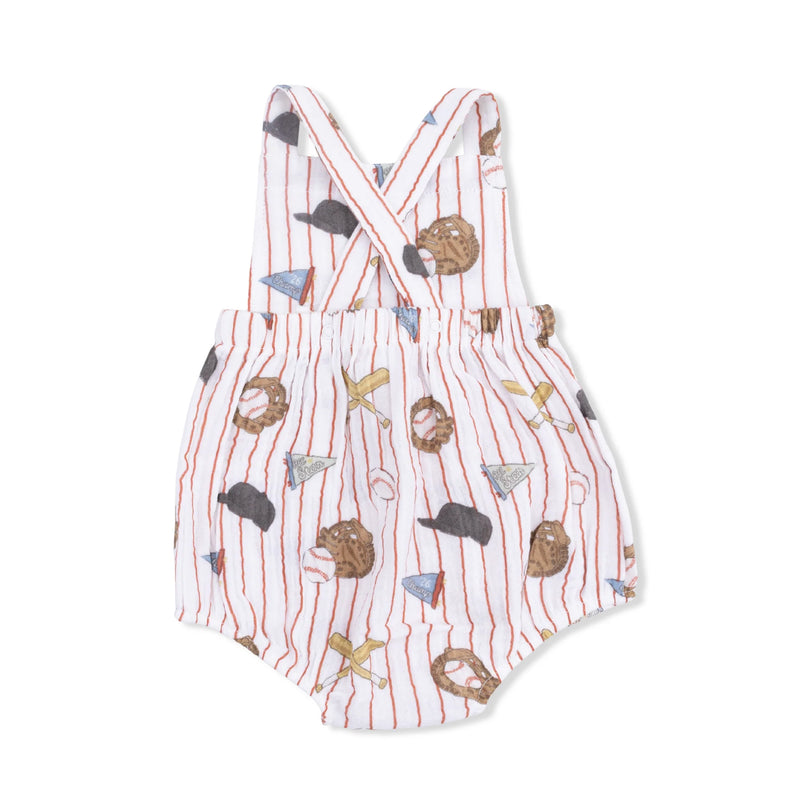 Angel Dear | Retro Sunsuit | Vintage Baseball Stripe