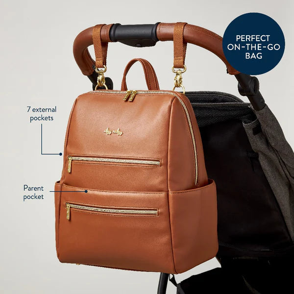 Itzy Ritzy | Eras Backpack Diaper Bag | Cognac — The 