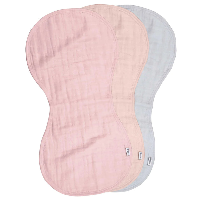 Green Sprouts | Organic Cotton Muslin Burp Cloth (3pk) | Rose