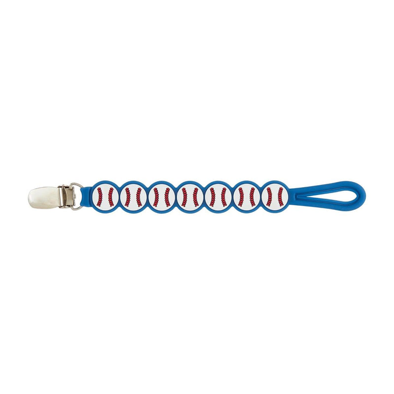 Mud Pie | Silicone Pacifier Strap | Baseball