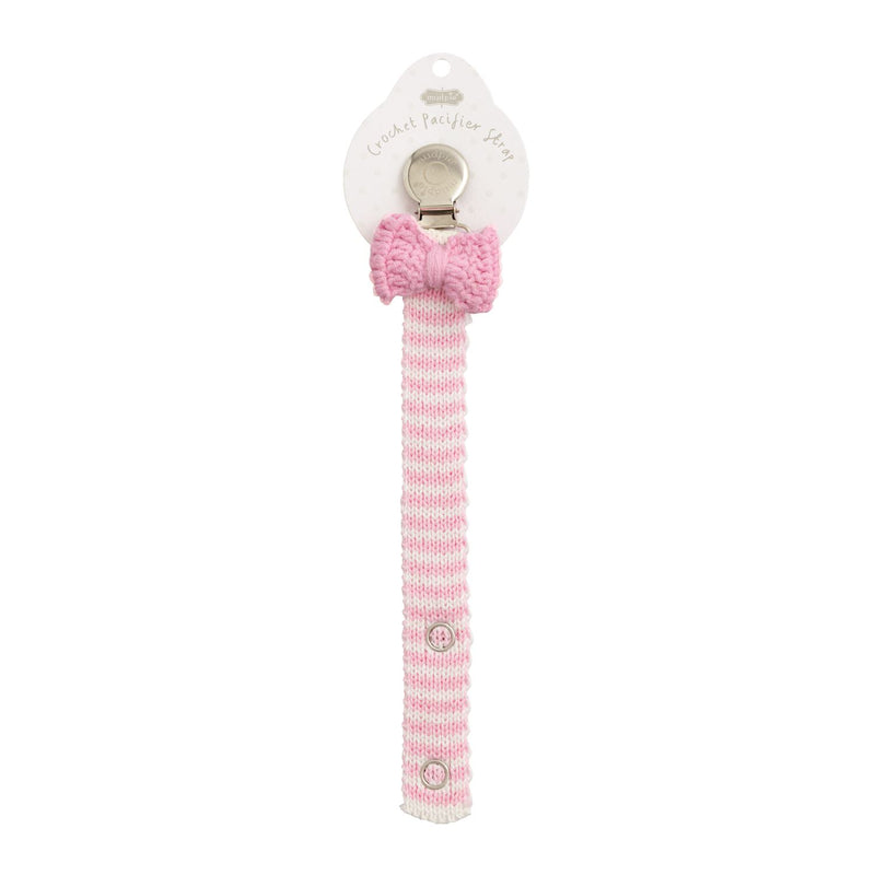 Mud Pie | Crochet Pacifier Strap | Bow