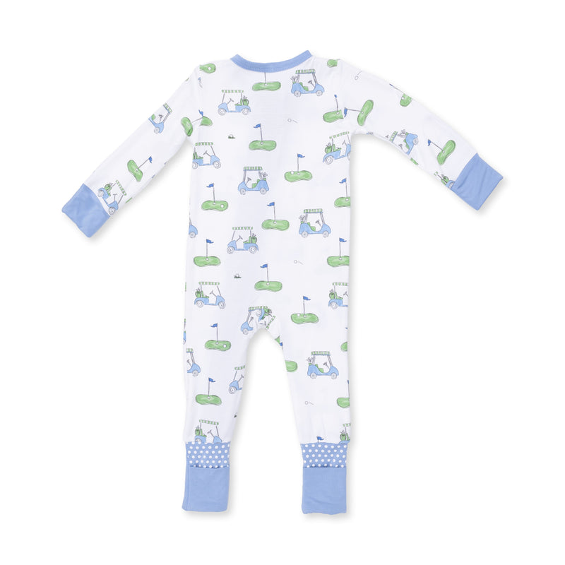 Angel Dear | Convertible Romper | Golf Carts Blue