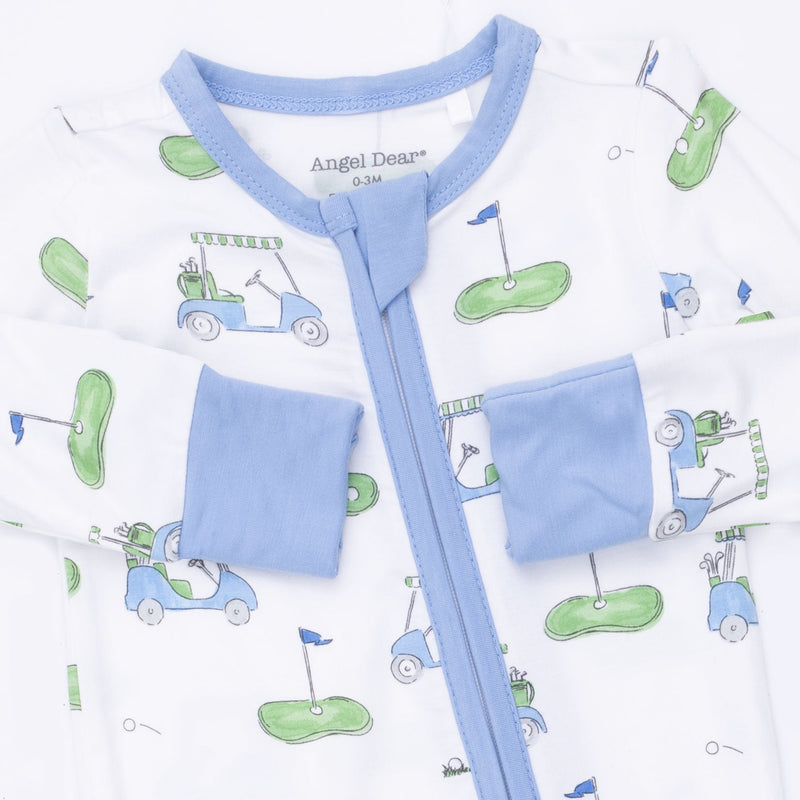 Angel Dear | Convertible Romper | Golf Carts Blue