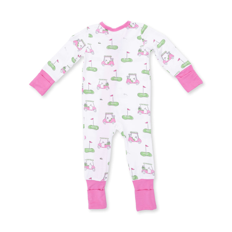 Angel Dear | Convertible Romper | Golf Carts Pink