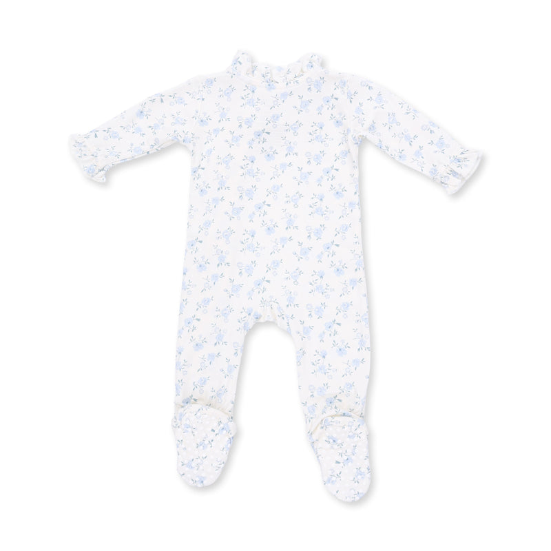 Angel Dear | Kimono Ruffle Snap Footie | Rose Briar