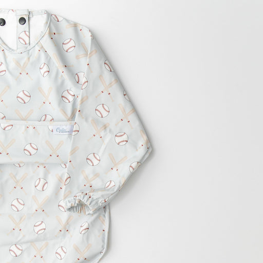 Children's jacket with baseball pattern on a light gray background
