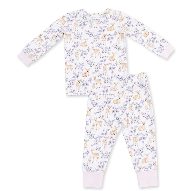 Angel Dear | Long Sleeve Loungewear Set | Floral Deer