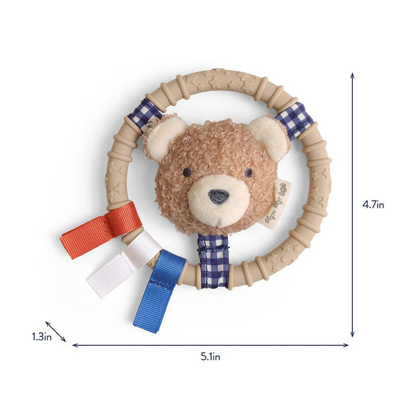 Itzy Ritzy | Itzy Ring Pal™ Teething Ring with Plush Character | Bear