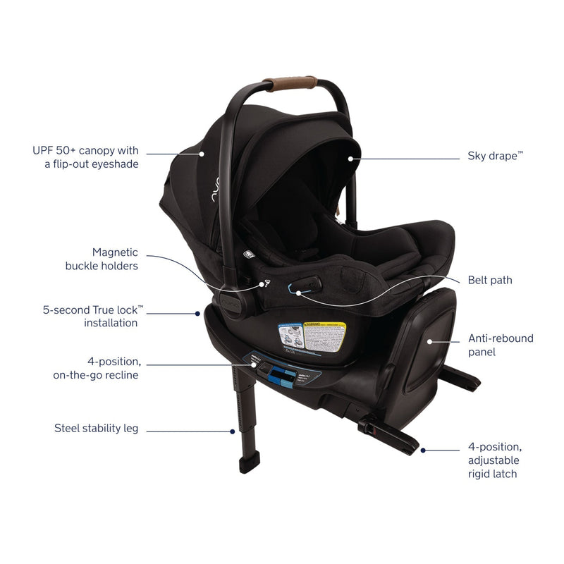 Nuna PIPA Aire RX Infant Car Seat + RELX Base