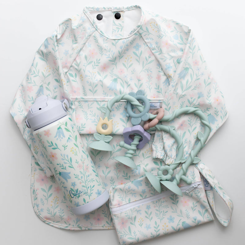 Calla & Friends | The Grayson Waterproof Long Sleeve Bib | Wildflower Dreams