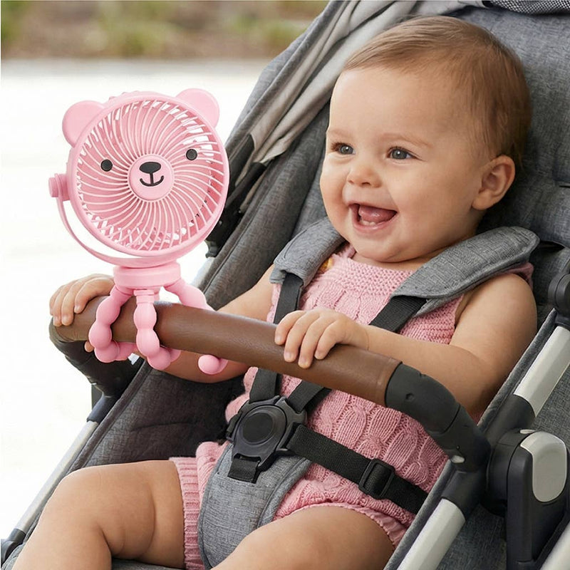 Itzy Ritzy | Itzy Breeze 3-Speed Stroller Fan™ | Pink