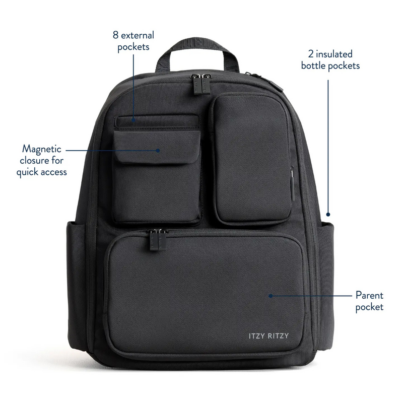 Itzy Ritzy | Belong Utility Backpack Diaper Bag | Black