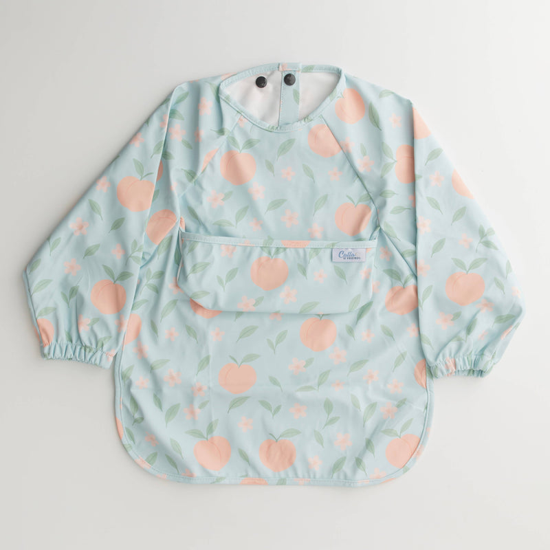 Calla & Friends | The Grayson Waterproof Long Sleeve Bib | Peach Blossom