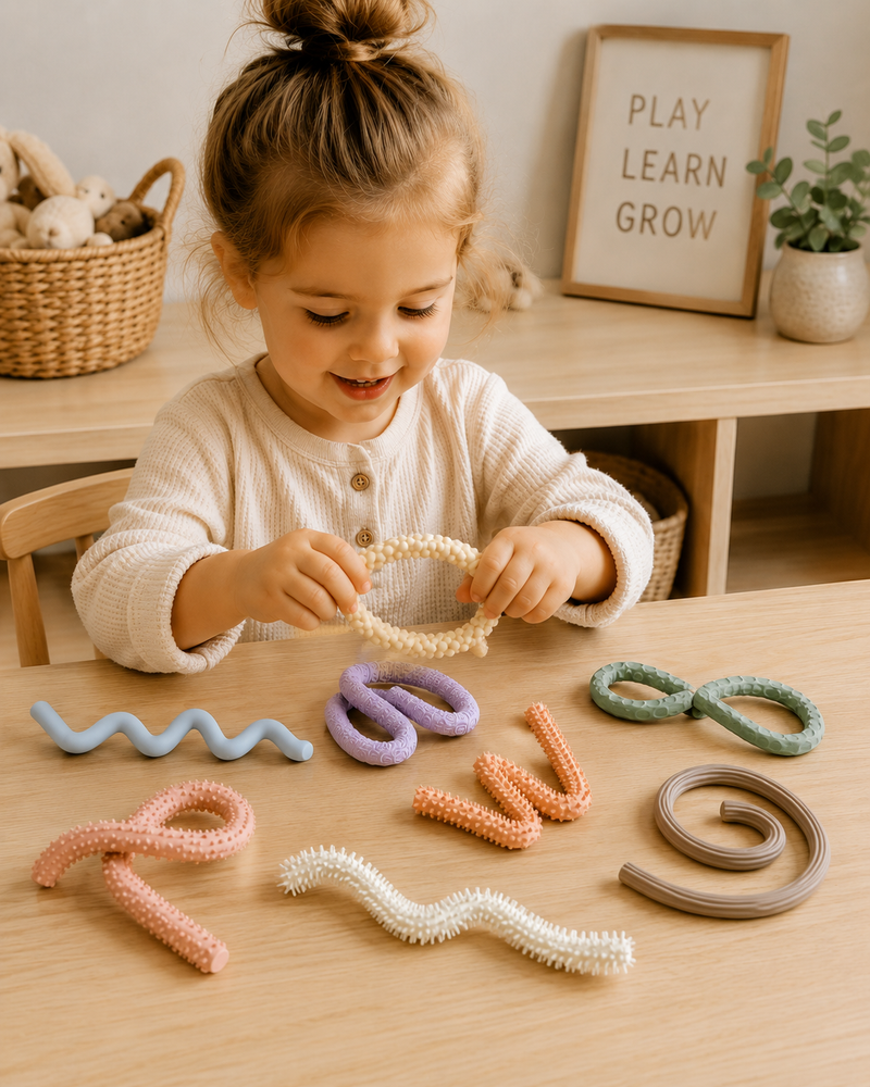 Brooklyn Neutral - Neutral Silicone Sensory Imagination Sticks