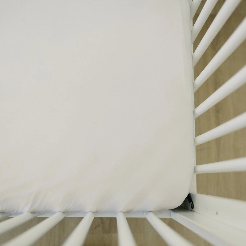 Mebie Baby | Bamboo Crib Sheet | White