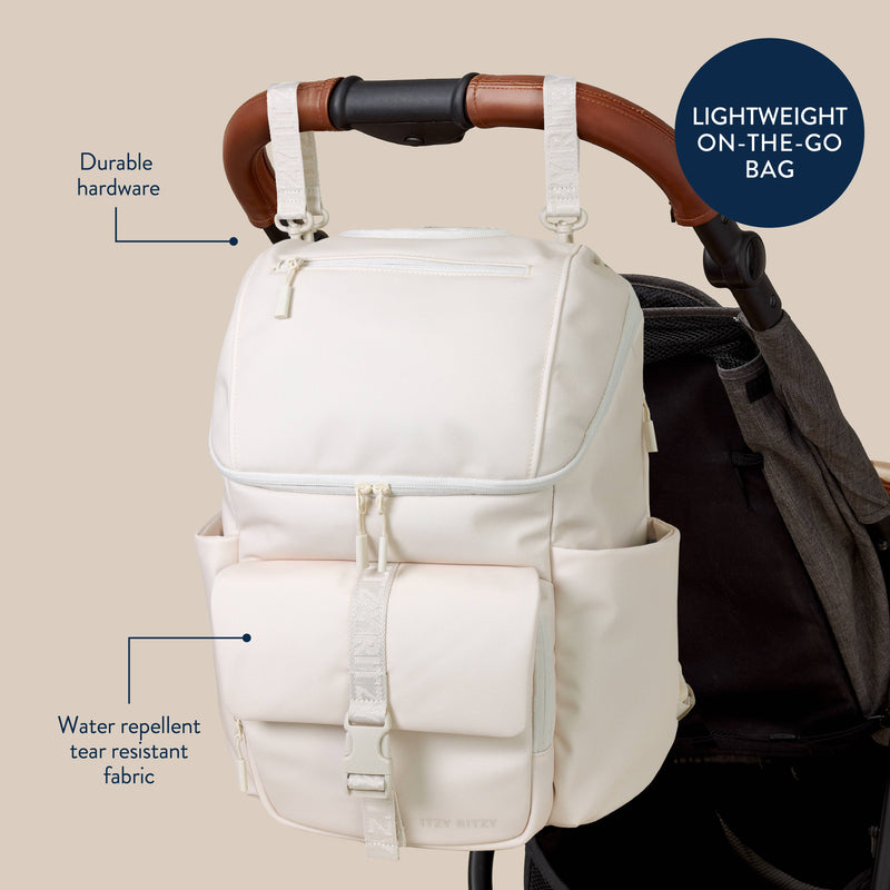 Itzy Ritzy | Belong Bucket Backpack™ Diaper Bag | Toast
