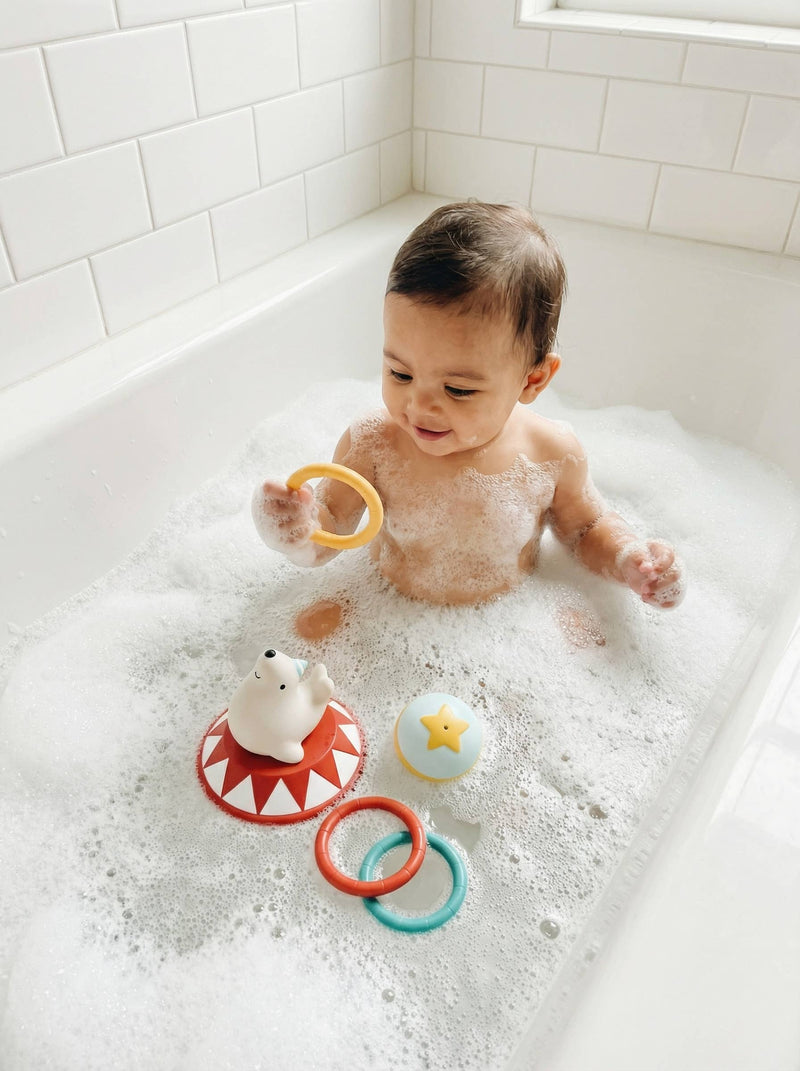 Itzy Ritzy | Itzy Ring Toss™ Bath Toy Set | Circus