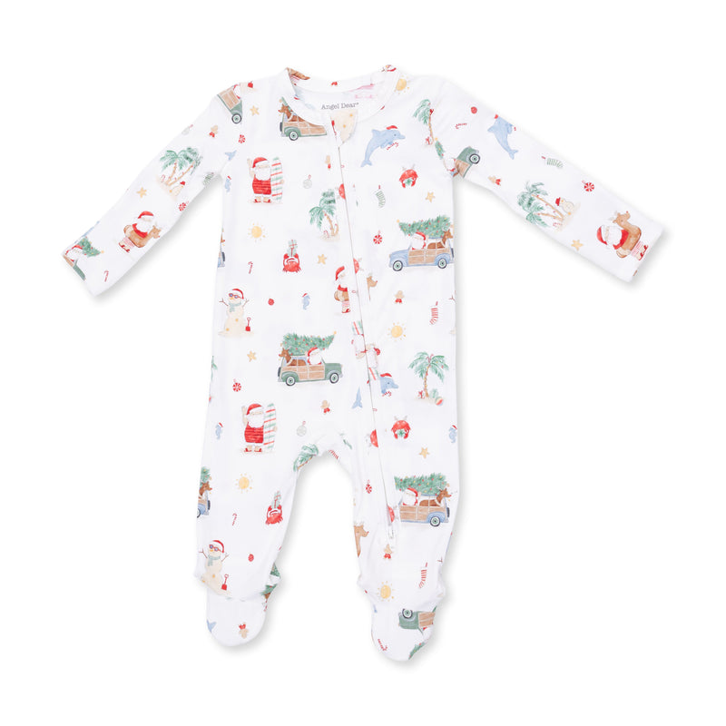 Angel Dear | 2 Way Zipper Footie | Beach Christmas