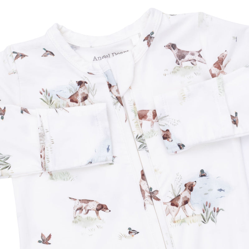 Angel Dear | 2 Way Zipper Footie | Pointer Pups and Duck Buddies