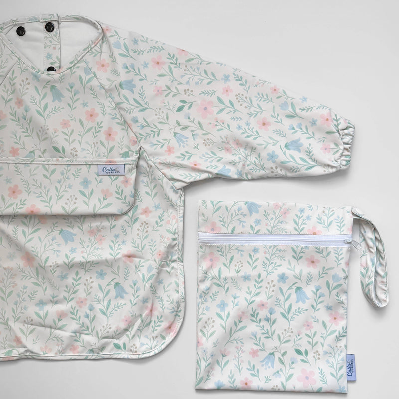 Calla & Friends | The Grayson Waterproof Long Sleeve Bib | Wildflower Dreams