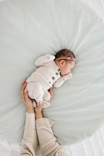 Lou Lou & Co | Ribbed Top + Bottoms Newborn Set | Cove