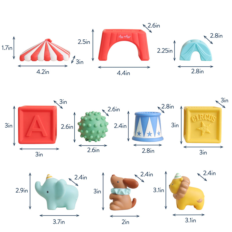 Itzy Ritzy | Itzy Blocks™ Sensory Blocks Set | Circus