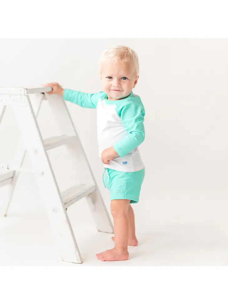 RuggedButts | Swim Shorties | Island Blue