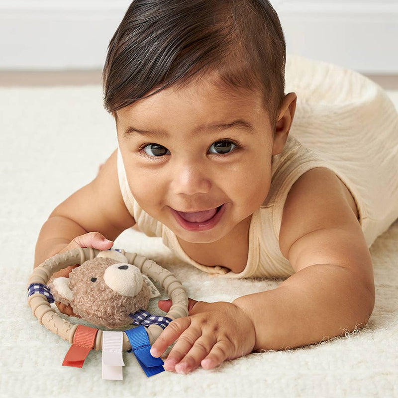 Itzy Ritzy | Itzy Ring Pal™ Teething Ring with Plush Character | Bear