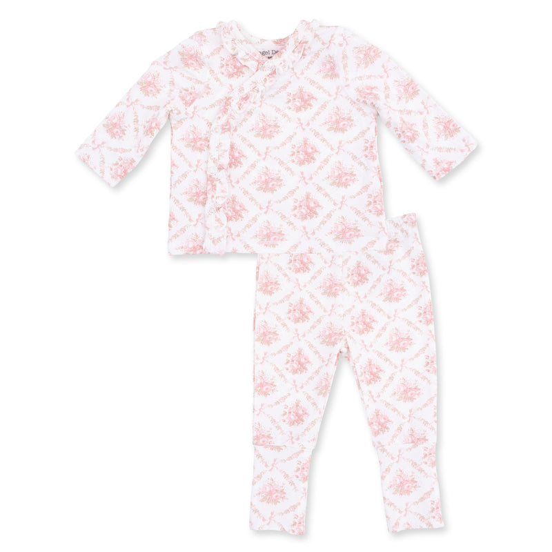 Angel Dear | Take Me Home Set with Convertible Pant | Rose Bow Lattice