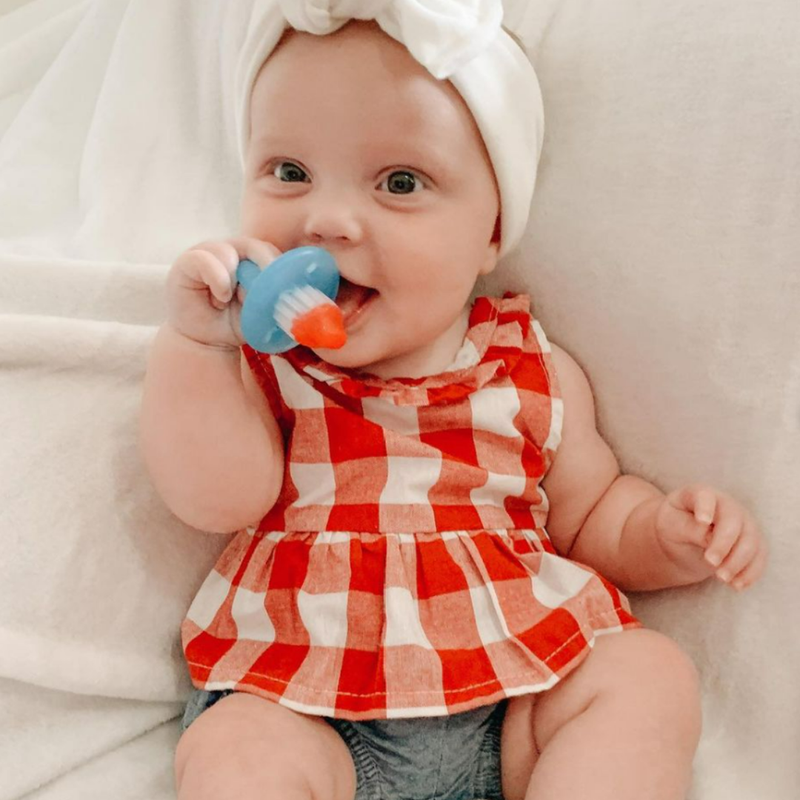 Itzy Ritzy | Teensy Teether™ Hero Pop Soothing Silicone Teether