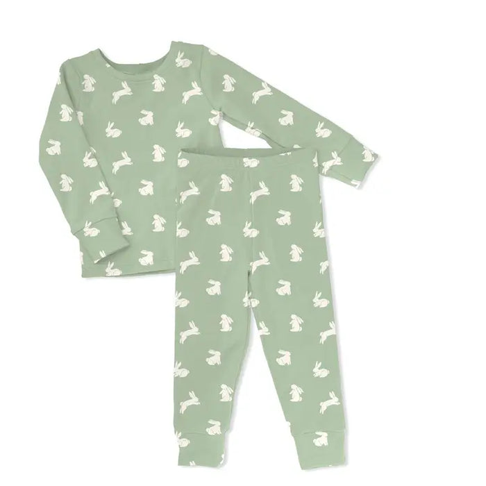 Sweet P Baby Co. | 2-Piece Bamboo Pajamas | Spring Bunnies