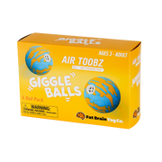 Fat Brain Toy Co. Air Toobz Giggle Balls 6-pack in yellow retail box