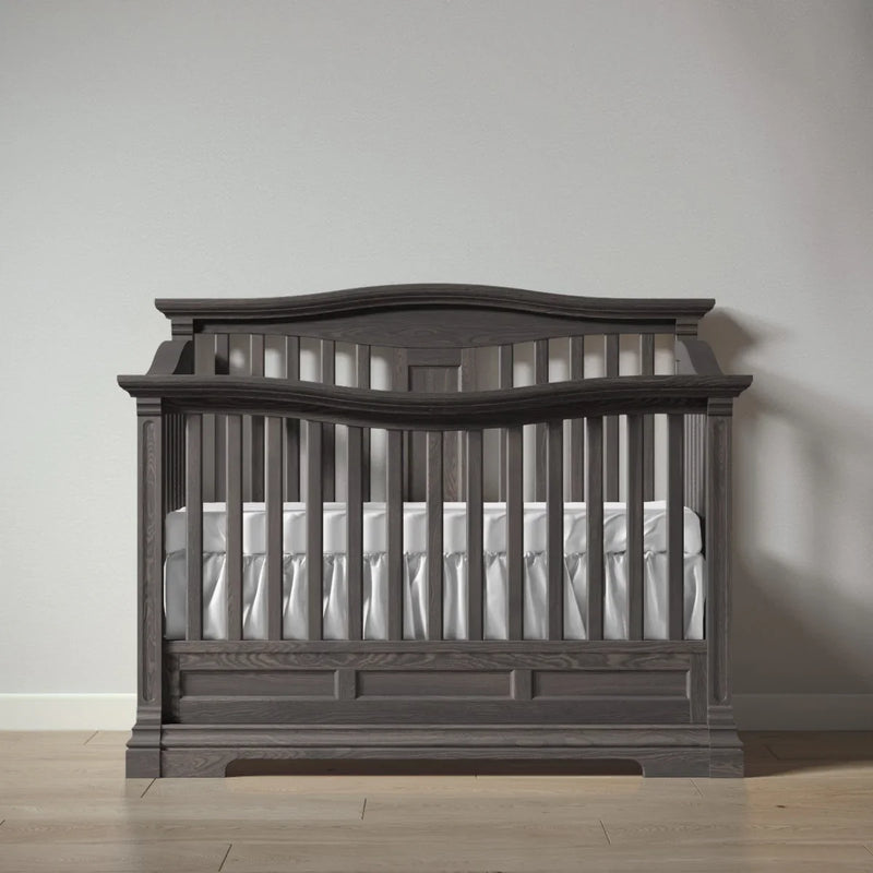 Romina Imperio l Convertible Baby Crib (Open Back) l Solid Wood Nursery Crib