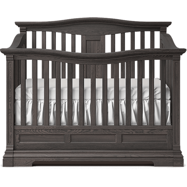 Romina Imperio l Convertible Baby Crib (Open Back) l Solid Wood Nursery Crib