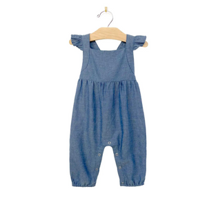 City Mouse Long Romper | Chambray