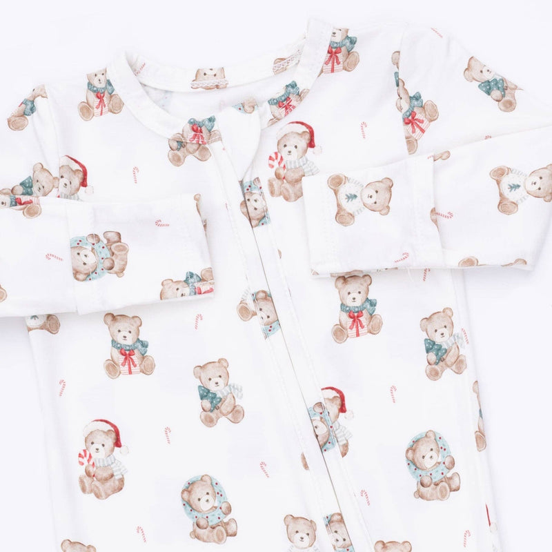 Angel Dear | 2 Way Zipper Footie | Christmas Teddy Bears