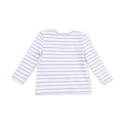 Back of the Angel Dear Mama Mallard long sleeve gray striped shirt